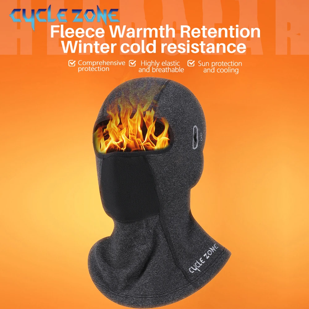 Motorcycle Balaclava Winter Warm Riding Sports Full Face Mask Glasses Hole Windproof Breathable Neck Protect Sunscreen Headwear