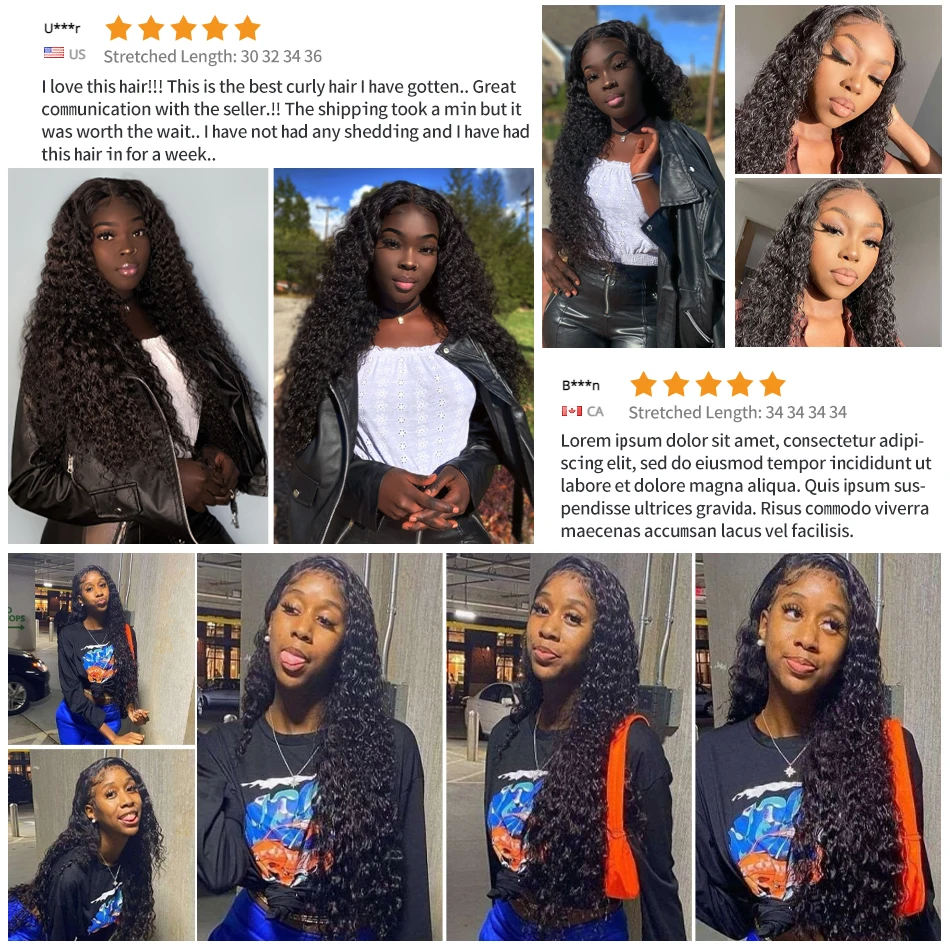Deep Wave Human Hair Bundles Curly Hair Brazilian Weaving 28 30 40 42 Inch Natural Human Water Wave Extensions 3 4 5 Bundle