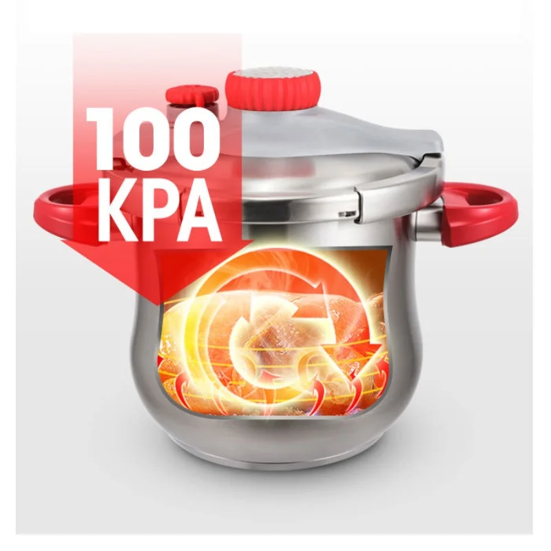 Multifunctional Stainless Steel Pressure Cooker with Lid Double Ear Pressure Cooker 100kpa Gas Induction Universal