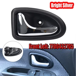 Enhanced Inner Door Handle Set for Renault and Opel Vehicles (Bright Silver FL)