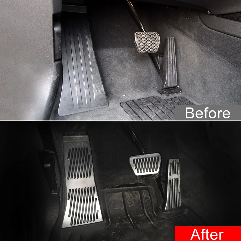 Car Accessories For BMW X5 X6 E70 E71 E72 F15 F16 F85 F86 Aluminum Footrest Pedal Accelerator Brake Pedals Cover Anti-Slip Pads 2