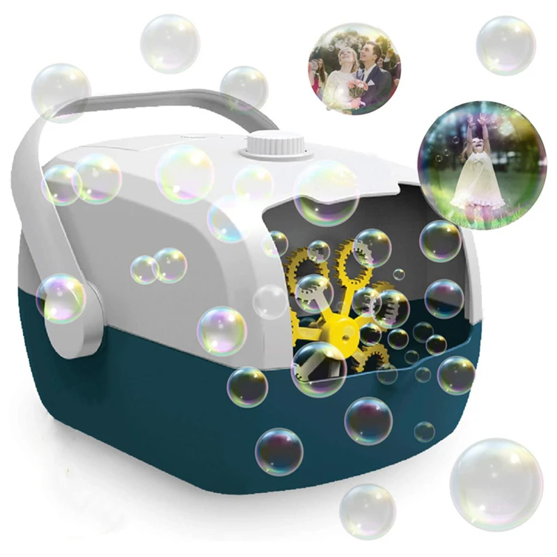 

Portable Bubble Machine Automatic two- Speed Design Powered By Plug In/ Battery Electric Bubble Blower Maker Kids Outdoor Toys