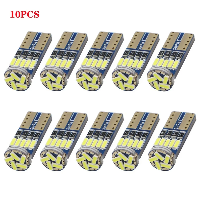 

10 шт., Автомобильные светодиодные лампы 194 168 W5w T10 Canbus T10 15smd 4014