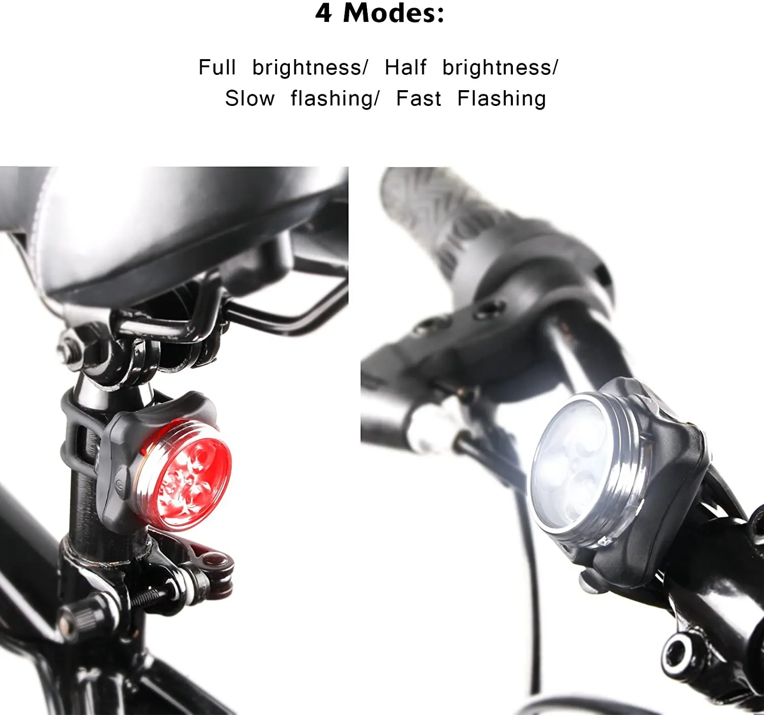 Ascher USB Rechargeable Bike Light Set 