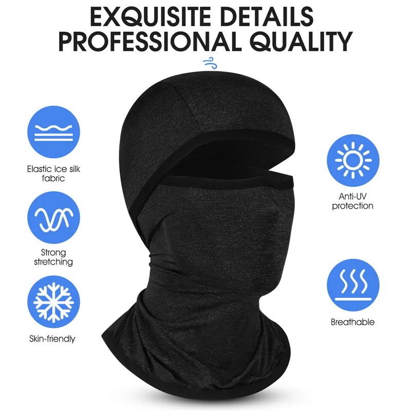 WEST BIKING Cycling Full Face Mask Summer Ice Silk Sunscreen Headgear Breathable Helmet Liner Balaclava Outdoor MTB Riding Gear 2