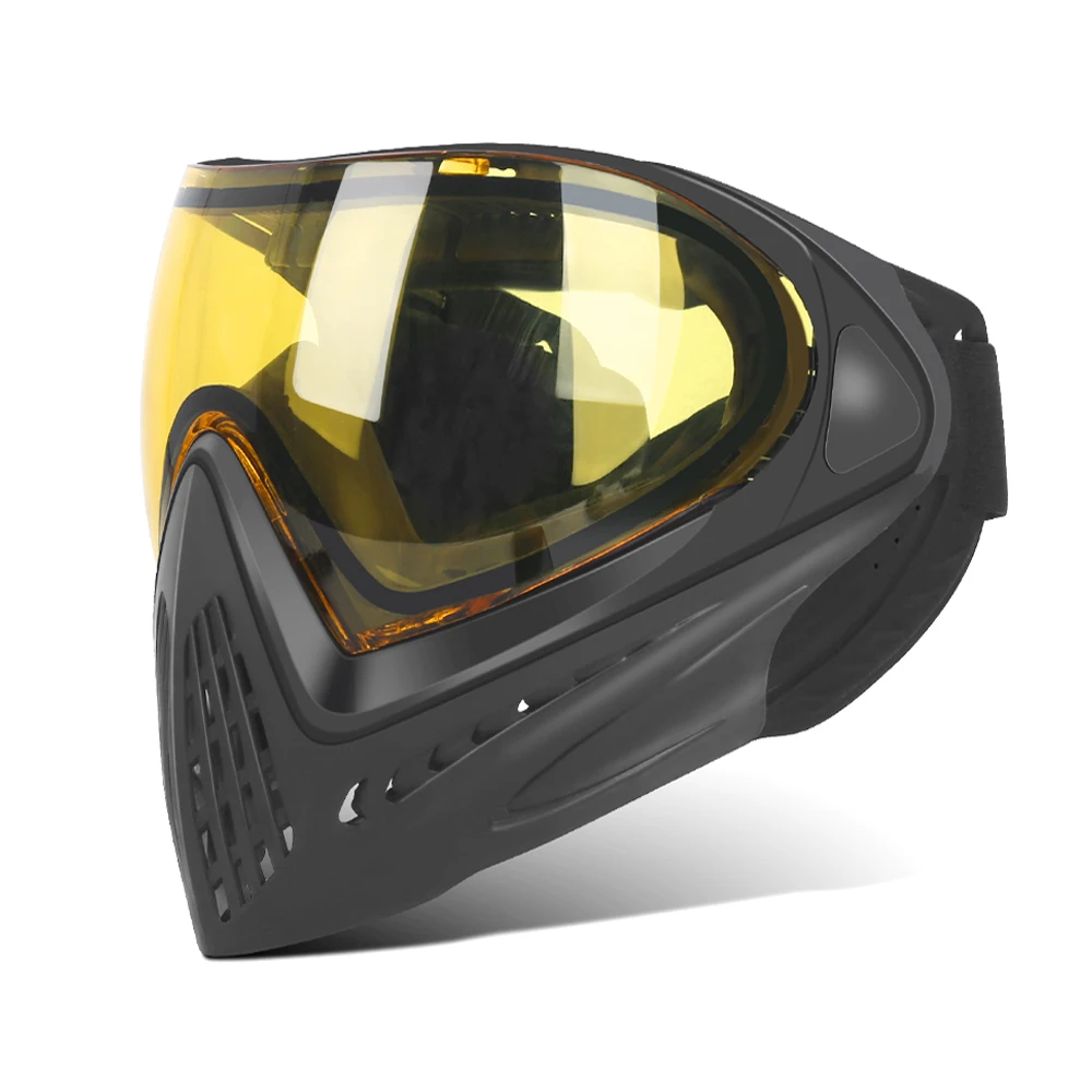 FMAPaintballAirsoftFullFaceMaskAntiFogGoggleF1SingleLayer