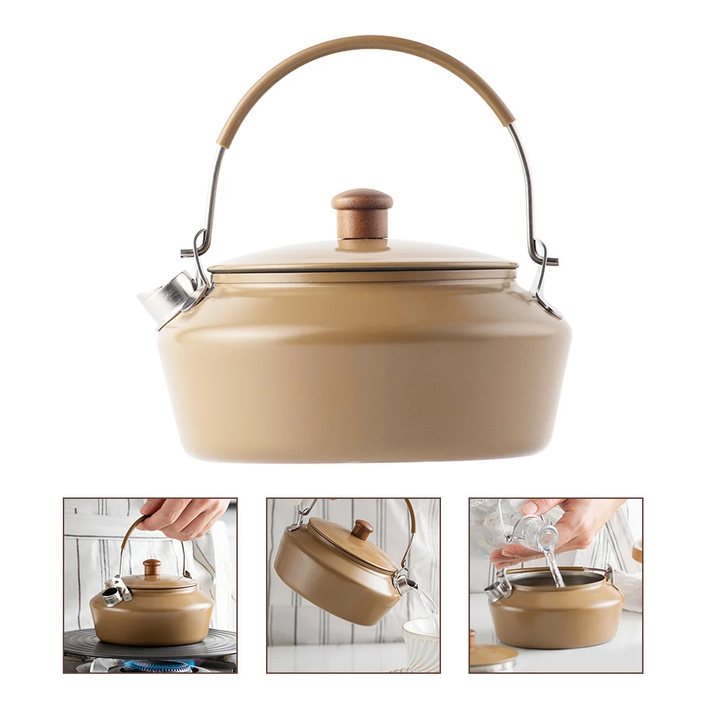 

Camping Kettle Kettles Wear-resistant Stovetop Water Pot Simple Tea Kitchen Stainless Steel Convenient Outdoor Make Supplies