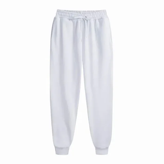 Pantalon de survêtement décontracté pour hommes, pantalon de sport en polaire, unisexe, mode, couleur unie, ample, Streetwear, automne hiver, Jogging, Fitness 3