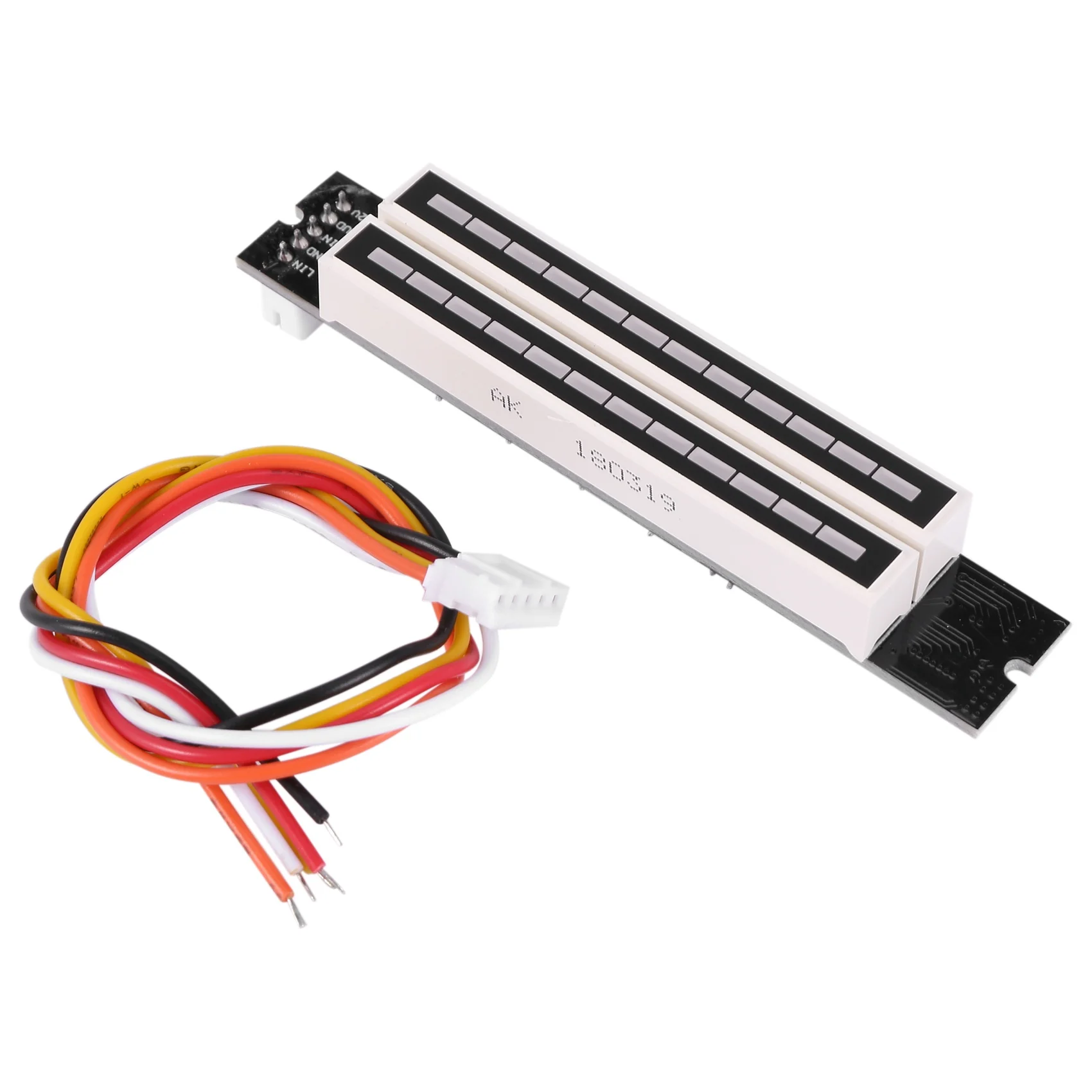 Indicador de nivel de música Dual 12 LED, lámparas amplificadoras de espectro VU, placa ajustable de velocidad de luz para MP3 DC 7-12V(Finis)