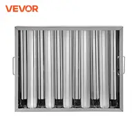 VEVOR 4/5 Slot Commercial Hood Filter Grease Baffle w/ Handle Stainless Steel Filter Stable Safe 6Pcs for Restaurant Industry 1