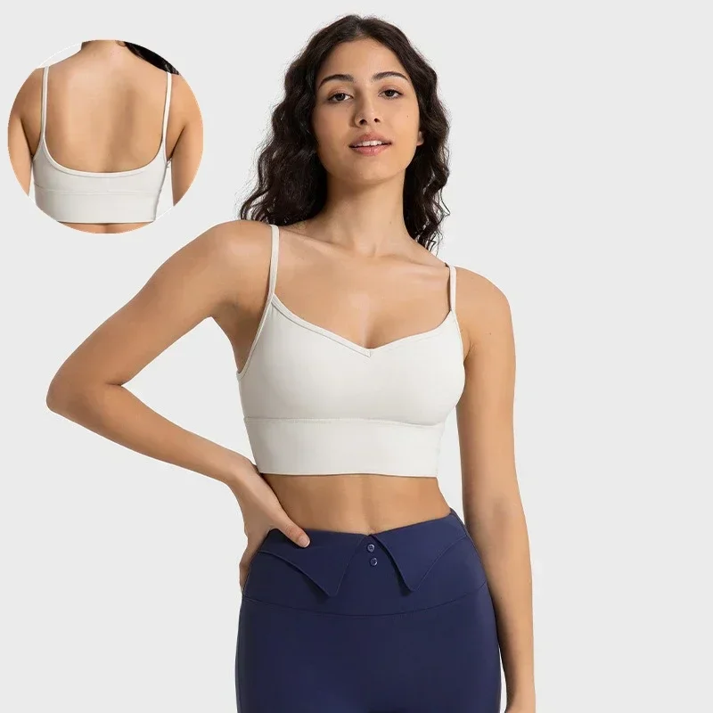 Lemon Lady Heart Collar Sports Bra Yoga Running Fitness Vest Sling Lycra Fabric High Elastic Belt Beautiful Back Sexy With Logo