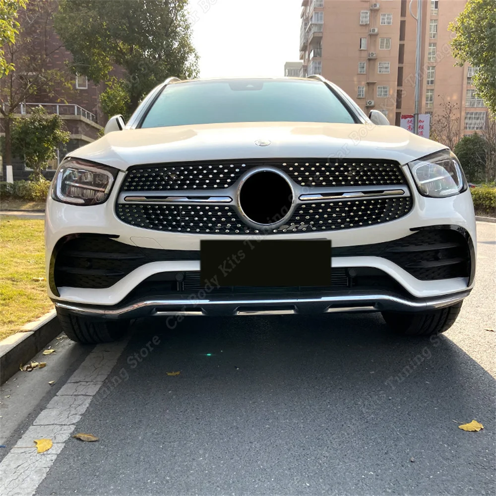 For Mercedes Benz GLC Front Bumper Spoiler Splitter Air Vent
