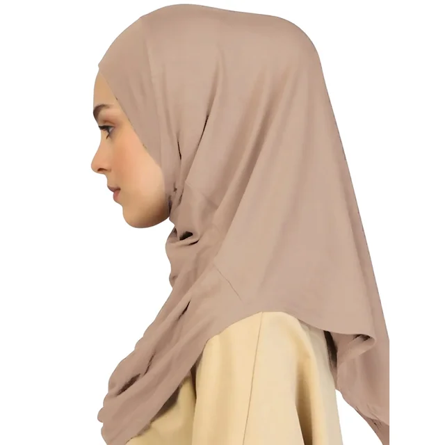 107630-234aed.jpg Foulard en chanvre de couleur unie pour femmes, prêt à l'emploi, couvre-cou, Hijabs de sport, châles et enveloppes islamiques sans épingle, nouvelle collection