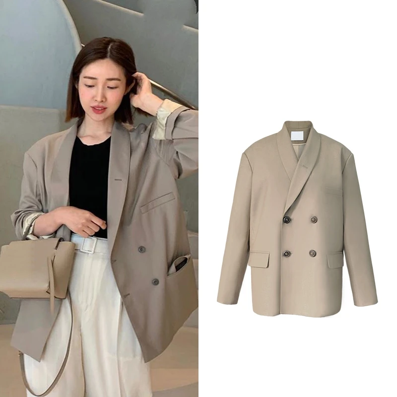 kpop-coreano-stella-retro-donna-blazer-casual-larghi-autunno-nuova-manica-lunga-doppio-petto-capispalla-moda-signora-cappotto-di-media-lunghezza