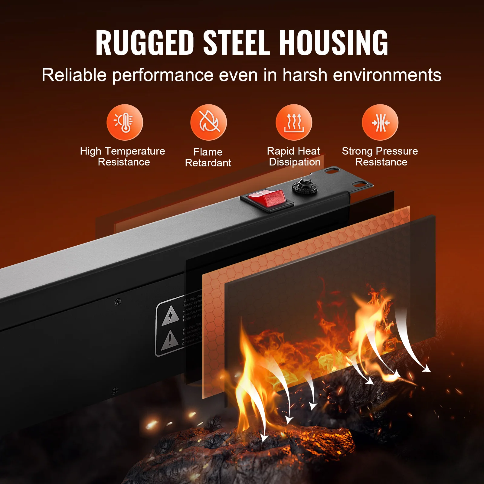 SucceBuy 1U PDU 8/10/12 Outlets 110-125V/15A Rack Mount Power Strip Fits Standard 19 Server Racks Ideal for Home and Office 5