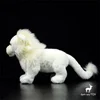White Lion High Fidelity Anime Cute Plushie African Plain Plush Toys Lifelike Animals Simulation Stuffed Doll Kawai Toy Gifts 3