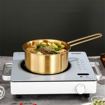Pentola per zuppa di latte in acciaio inossidabile per cucina per bambini Pentola per spruzzi di olio caldo Uova sode Pentola per tagliatelle istantanee Cottura Fornello piatto 1