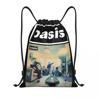 O-Oasis Rock Band Drawstring Bags Sports Backpack Gym Sackpack String Bag for Cycling 1