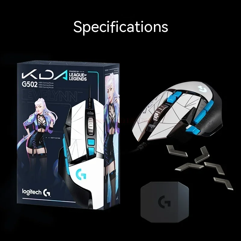 

Logitech G502 Hero Kda Lightsync Rgb Gaming Mouse Usb Wired Mice 25600 Dpi Adjustable Mice For Mouse Gamer Boys Christmas Gift