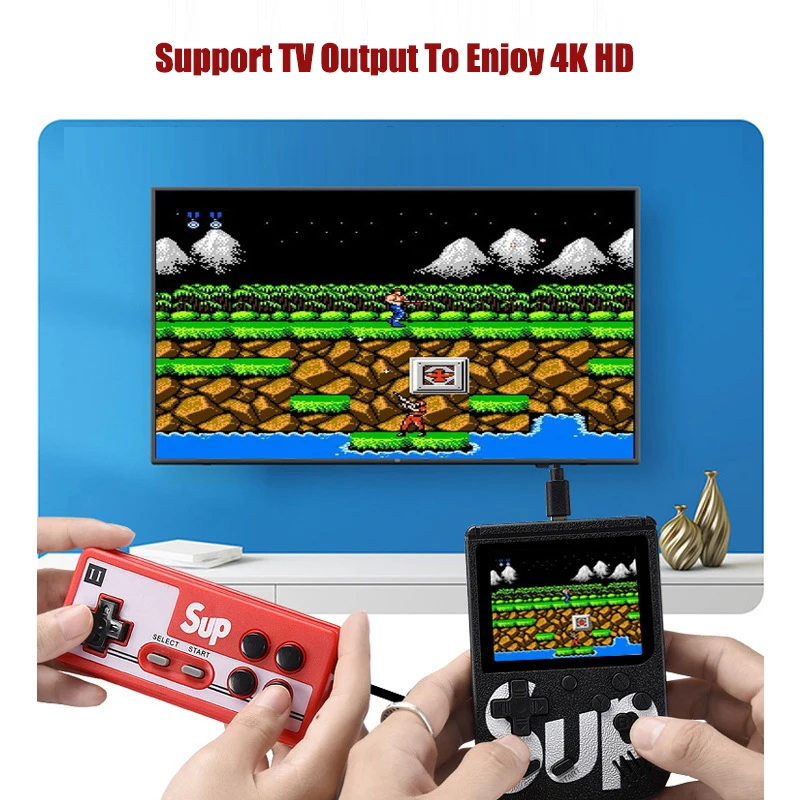 Portable Video Game Console 400 in 1 Mini Handheld Game 2.4 Inch Color Pocket TV Charging Console Handheld Player