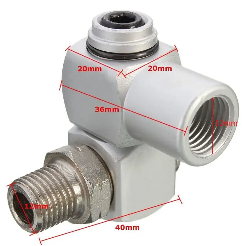 

Universal 360 Swivel 1/4" BSP Hose Connector Adapter Flow Aluminum Tool Hot Dropship