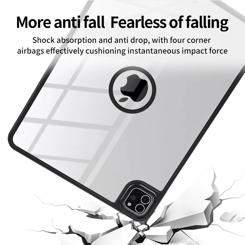 Magsafe Magnetic Smart Clear Shockproof Tablet Cover - Hard PC Protection