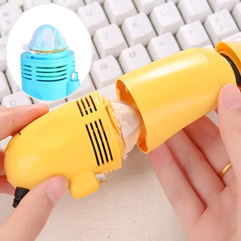 Portable Mini Vacuum Cleaner Keyboard Brush Laptop Shell Cleaner Dust Brush Handheld USB Vacuum Cleaner Computer Cleaning Tool 4