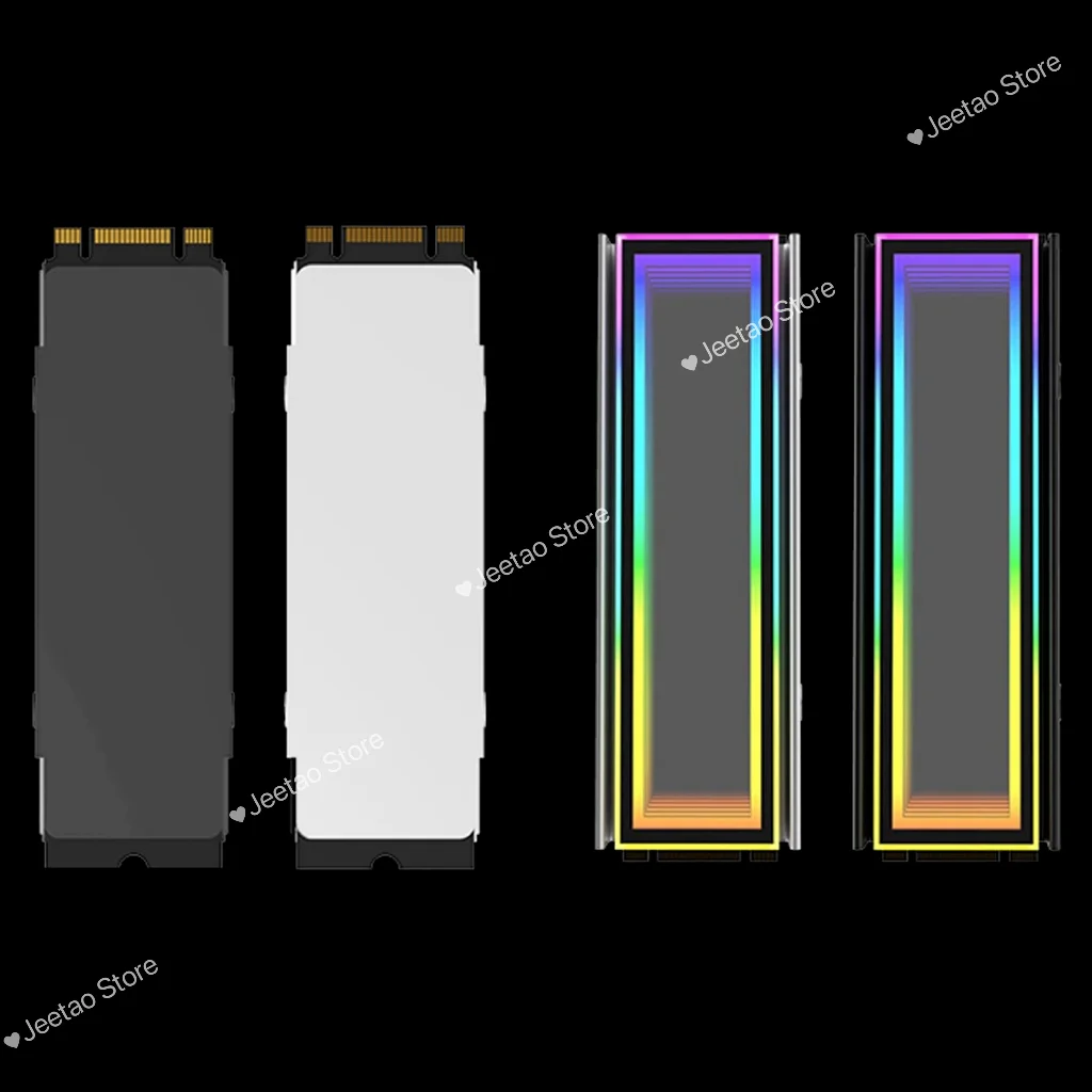 M. 솔리드 스테이트 드라이브 SSD 2280 방열판, ARGB 광 효율, 모든 알루미늄 방열판, nvme 슬롯, 상단 천 레이어 미러, 2 개
