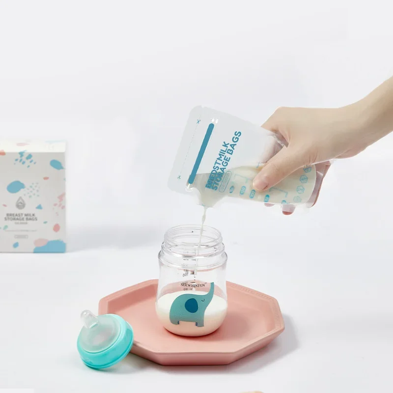 10pcs Baby Breast Milk Bags Safety Milk Freezer Bags Infant Mother Breast Containers Baby Feeding BPA Free