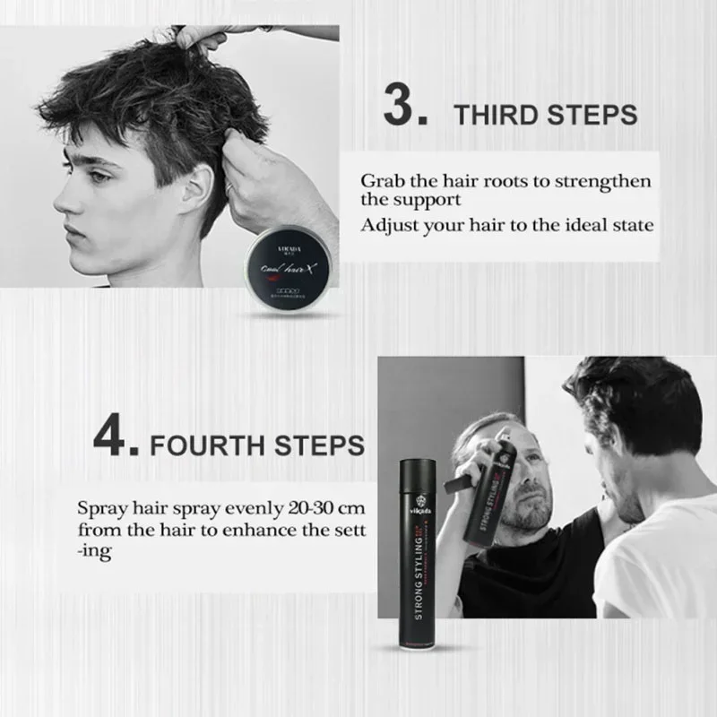 Hair Clay Strong Hold Matte Hair Styling Wax Men Hair Styling Mud Non Greasy Styling Daily Clay High Strong Creme Para Cabelos 6