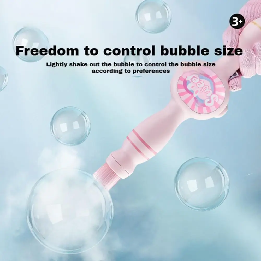 Colorful Bubble Machine Lightweight Design Interactive Play Magic Interactive Fog Bubbles Machines Elastic Bubble Fog Wand