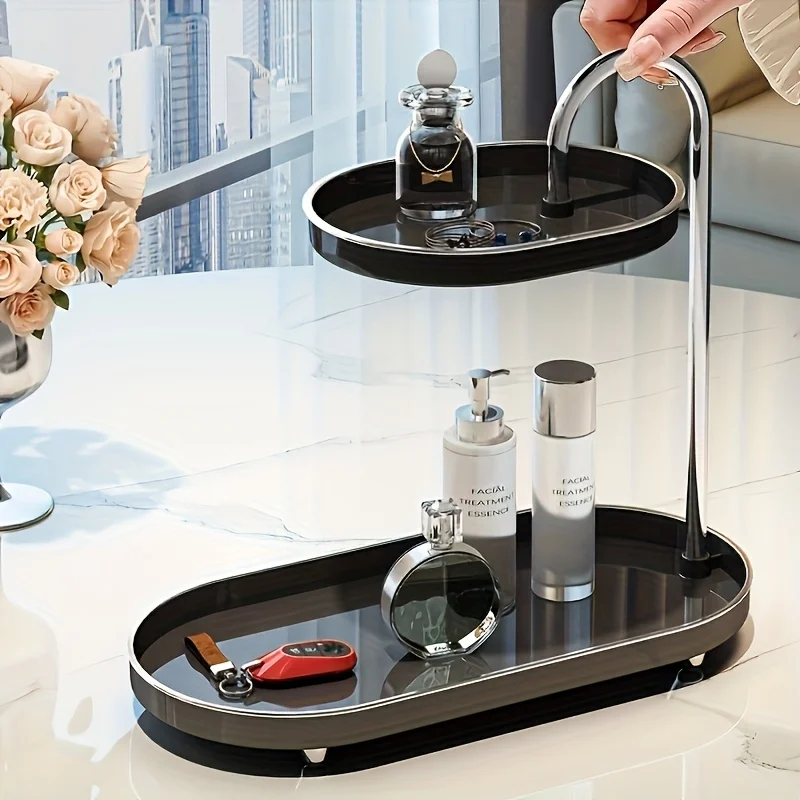 Light Luxury Bathroom Storage Rack Storage Rack Dressing Table Skin Care Products Entrance Desk Key Miscellaneous Storage Rack 4