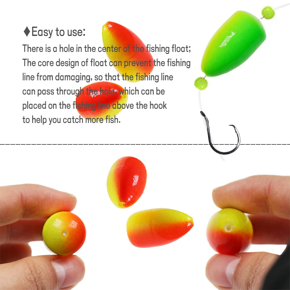 JIGEECARP 10pcs Catfish fishing Rig Float Buoyancy Inline Bobber Float  Saltwater Fishing Floats Accessories Snappers Rigs