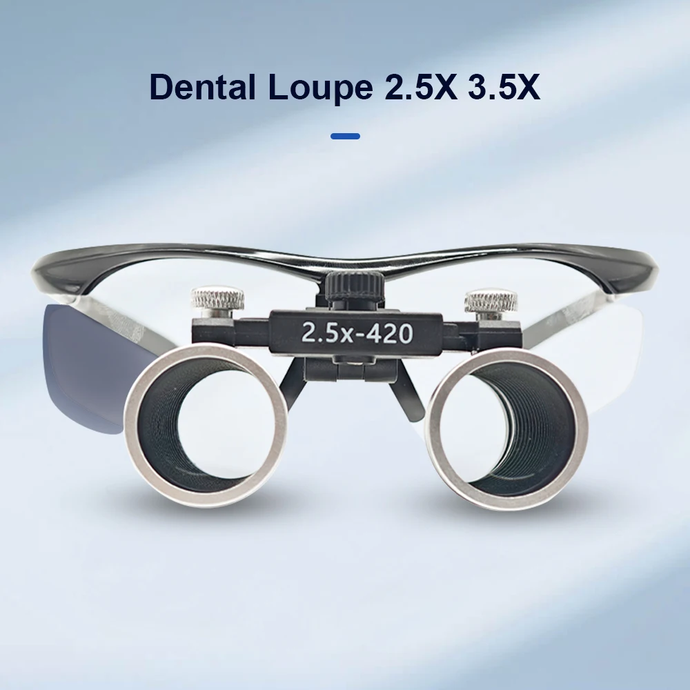 Dentallupen 2,5 x 3,5 x verstellbare Lupe, chirurgische Lupe, zahnmedizinische Lupe ohne LED-Licht