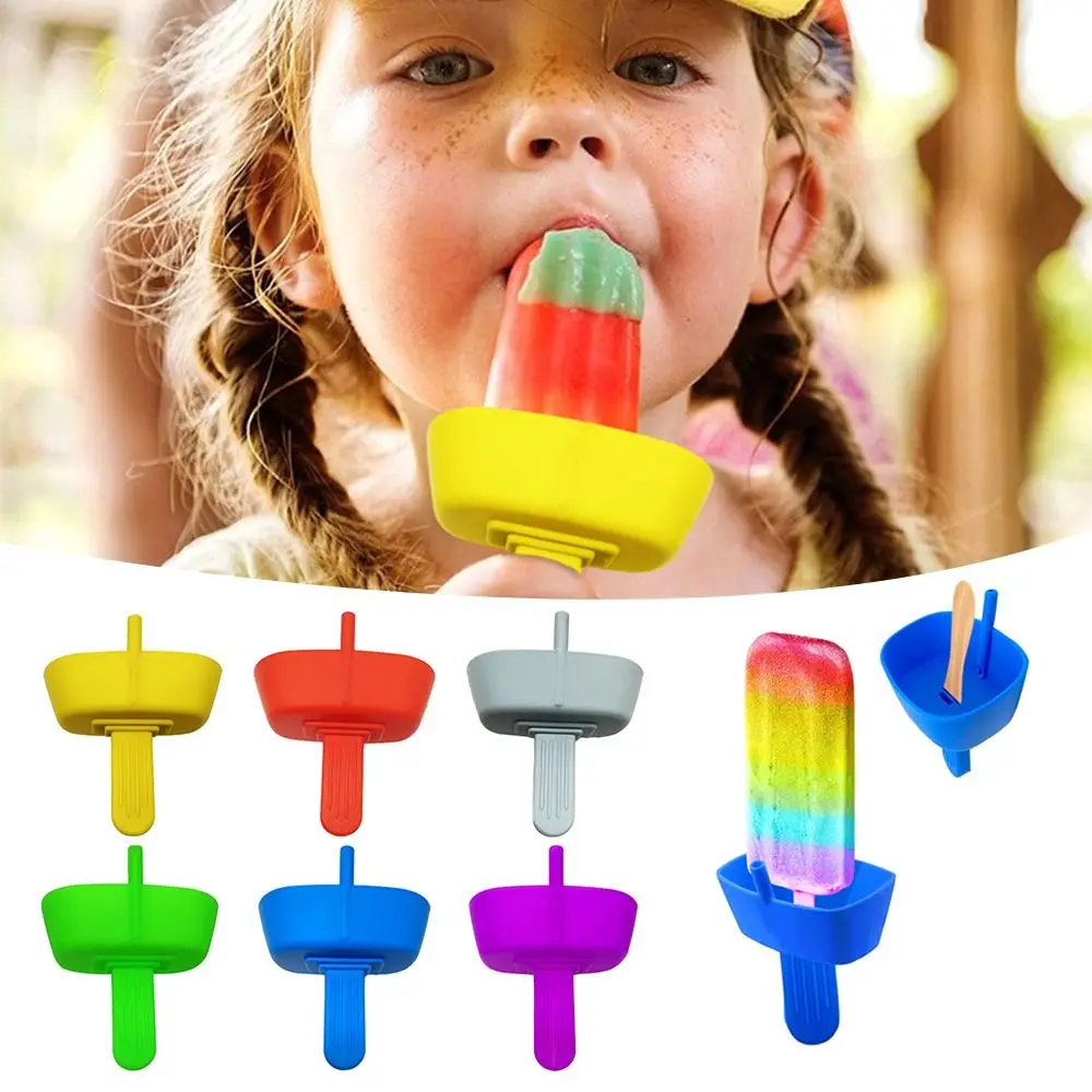 

Ice Pop Guard Popsicle Protectors Double Silicone Ice Cream Bracket Anti-flow Ice Cream Holder Drip Proof Popsicle Rack