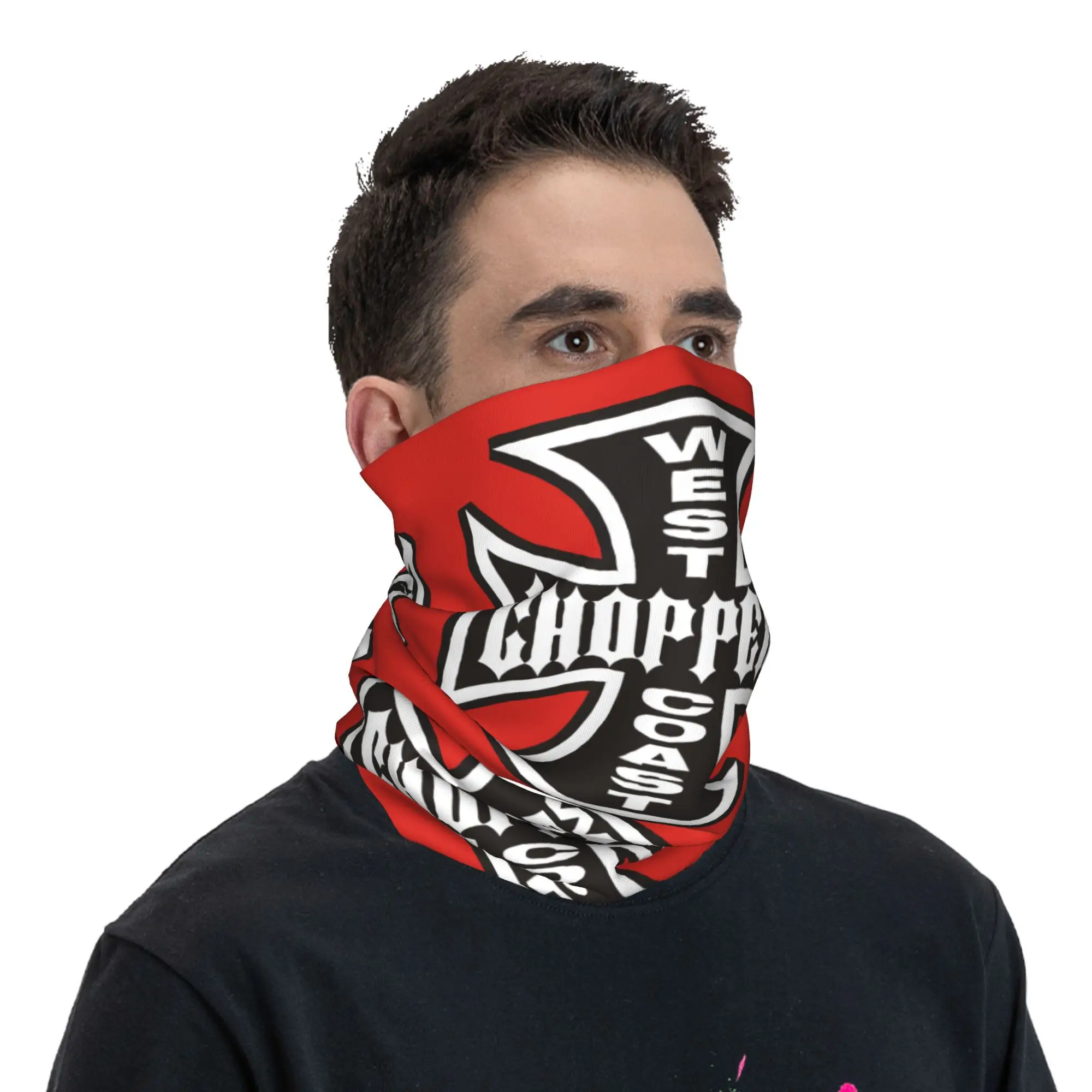 West Coast Cross Iron Choppers Bandana Neck Warmer Men Women Winter Ski Tube Scarf Gaiter Face Cover