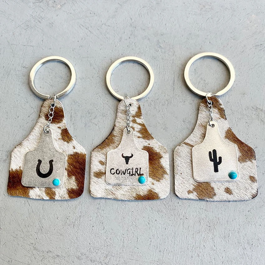 Cattle Ear Tag Keychain
