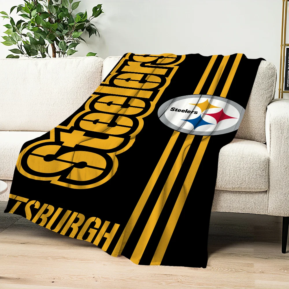 Fashion P-Pittsburgh S-Steelers Blanket Skin friendly comfort warm soft plush blanket suitable sofa living room office bedroom 5