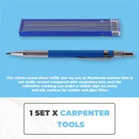 A34M-Mechanical Pencils Metal Marker With Builtin Sharpener For Pipe Fitter Welder Steel Construction Fabrication Woodworking 5