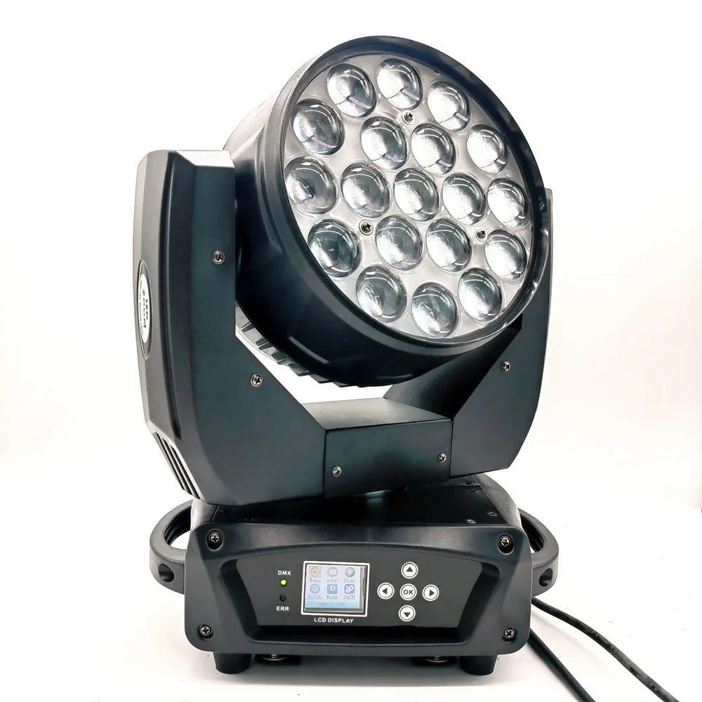 LED 19x15W RGBW Beam+Wash Zoom Moving Head Light DJ Disco Party Bar Dance Floor Stage Effect Lighting Equipment 4