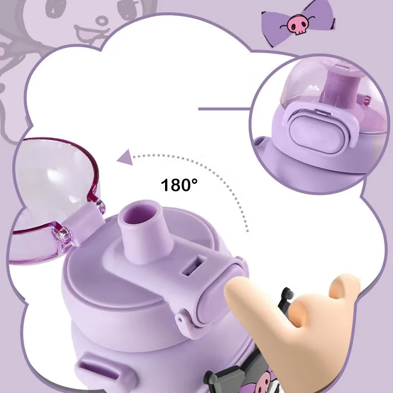 Cute Portable Water Bottle Kuromi Cinnamoroll Pompompurin