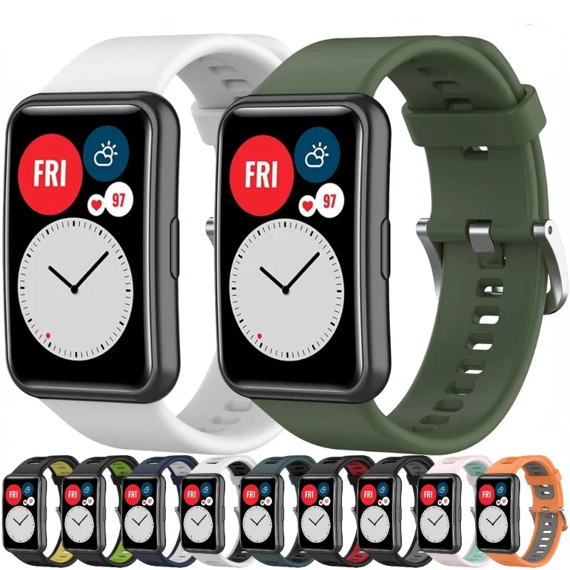 

New Original Silicone Strap For Huawei Watch Fit SmartWatch Replacement Belt Wristband For Huawei Watch Fit Correa accessories