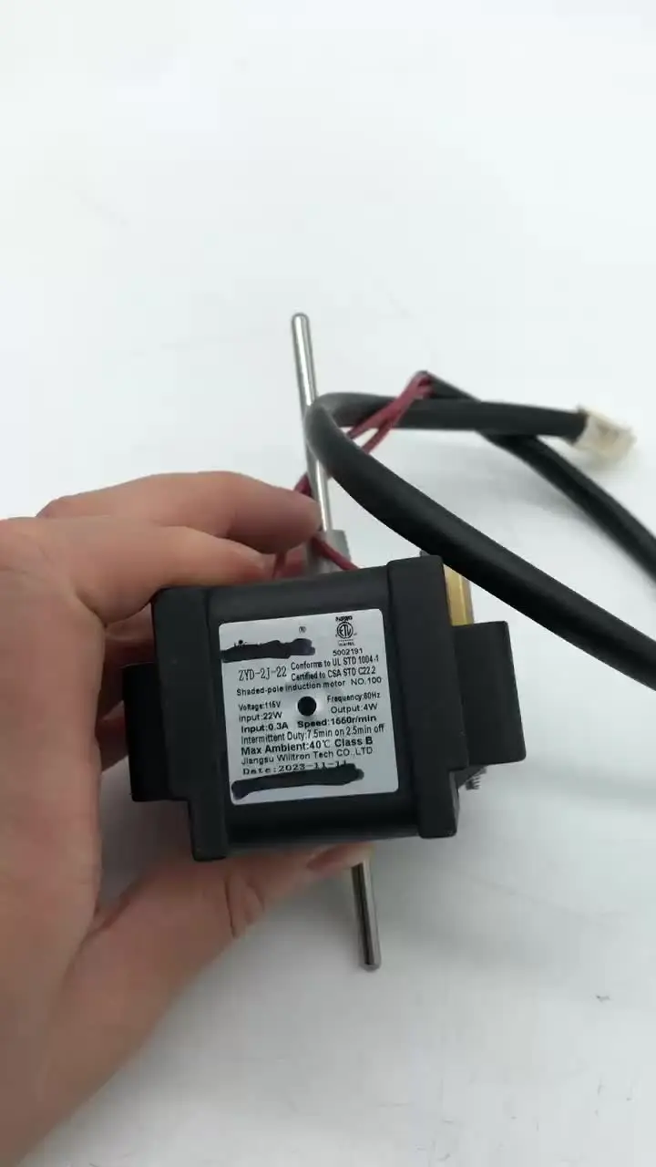 ZYD-2J-22 Series Refrigeration Fan Input 22W Output 4W 1550RPM