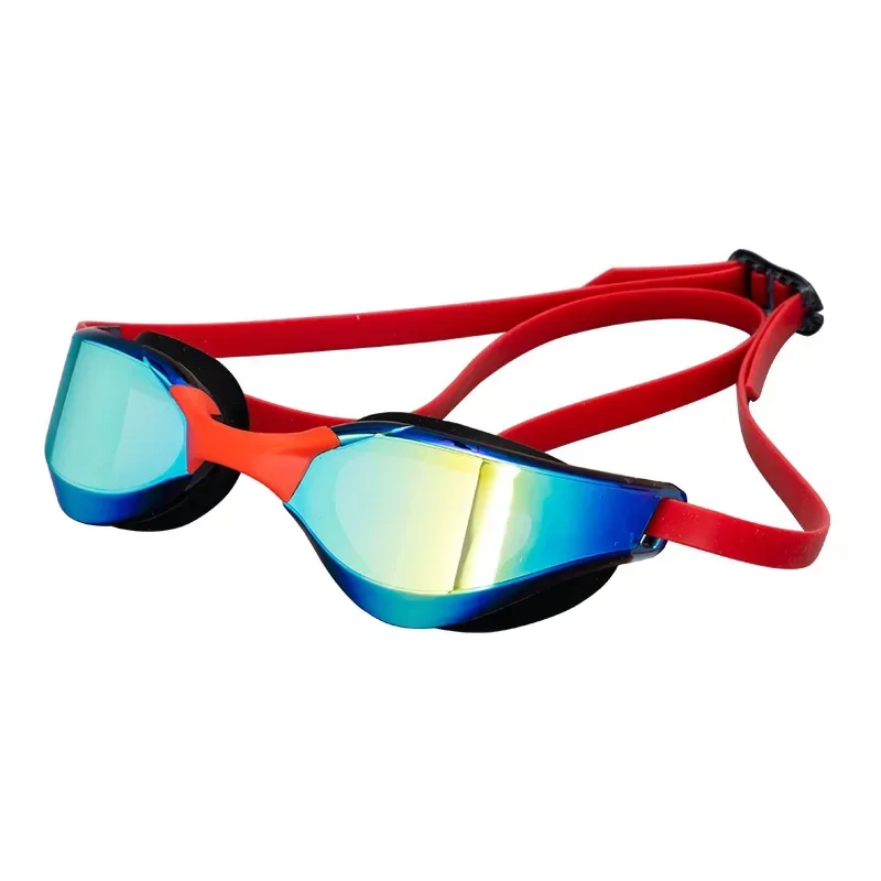 Silver Plated Waterproof and Fog-Proof Adult Swim Goggles - Professional Racing Edition