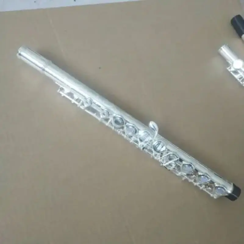 Silver Plated C Tone E Key 16 Open Hole Flute with Case-Excellent Quality Music Instrument