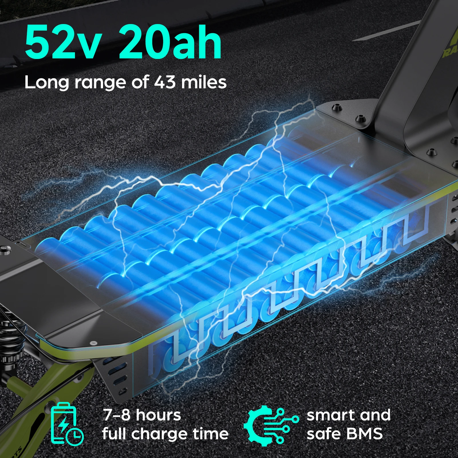 Monopattino Elettrico Gokeep F5 1000W 52V 20Ah 11" Fuoristrada per Pendolarismo Urbano Pieghevole con Doppia Sospensione Idraulica 70-80km 55km/h - immagine 5