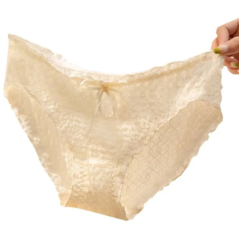 

Женские Эластичные Цветочные кружевные бикини со средней посадкой, нижнее белье, сетчатые прозрачные трусики, бесшовные треугольные трусы, удобные дышащие