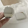 1pcs Portable Women Stainless Steel Makeup Mirror Hand Pocket Folded-Side Cosmetic Make Up Mirror Small Various Shapes 3