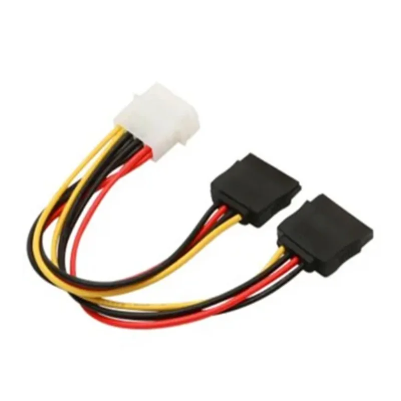 SATA power cord D-type 4-pin to serial port power cord one split two desktop SATA to 4Pin to15p power Port One-to-two  Cable
