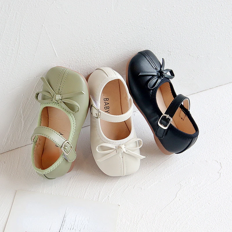 Mary Janes Kid Leather Shoes Spring Cute Princess Soft Sole Girls Shoes